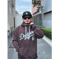 Antigua LA Brown Pullover Hoodie Wordmark