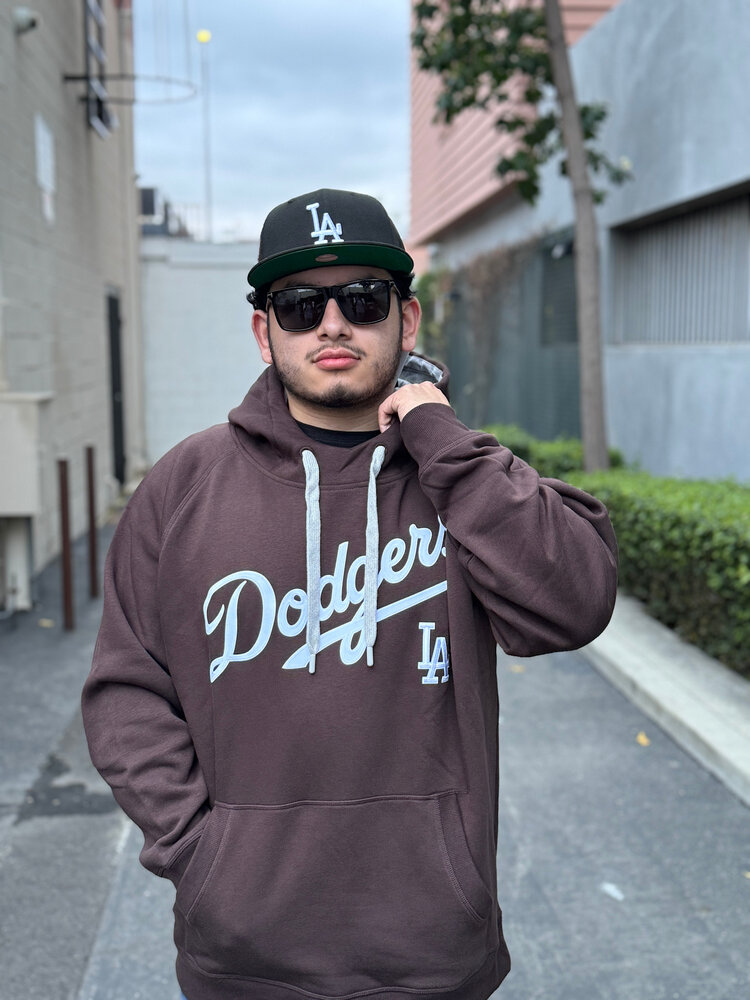 Antigua LA Brown Pullover Hoodie Wordmark