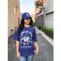 New Era LA Dodgers NE Women's Throwback Mineral Royal Boyfriend Tee