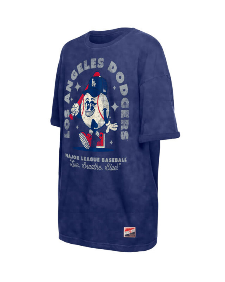 New Era LA Dodgers NE Women's Throwback Mineral Royal Boyfriend Tee