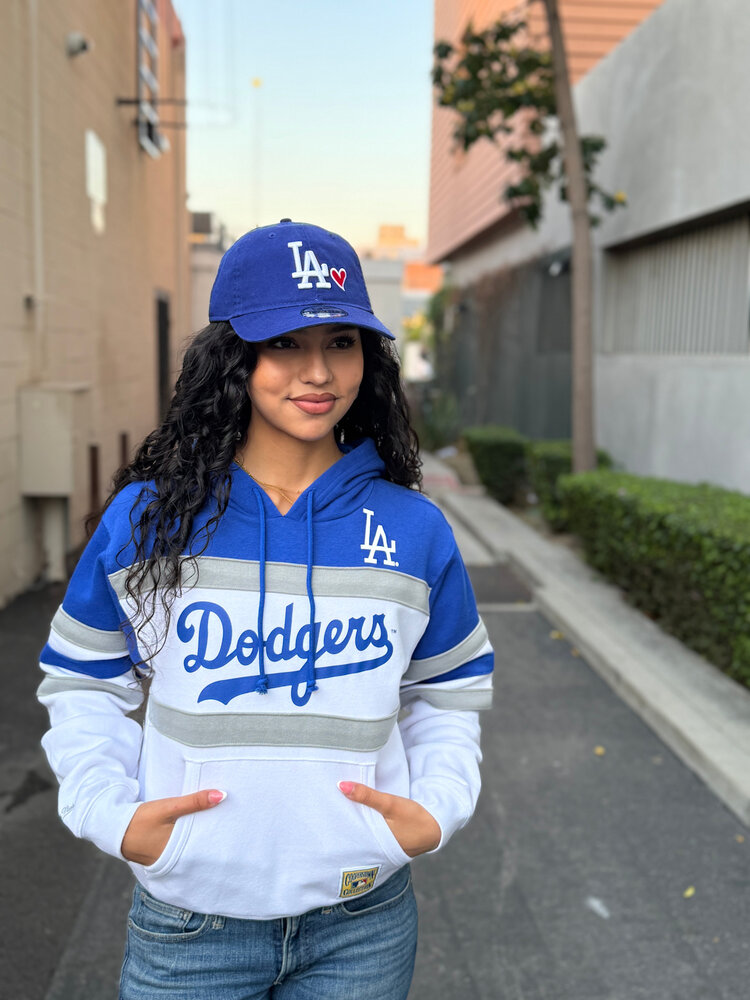 Mitchell and Ness LA Dodgers M&N Women's Head Coach Hoodie Royal/White