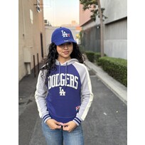 New Era LA Dodgers NE Women's Throwback Color Block Pullover Hoodie