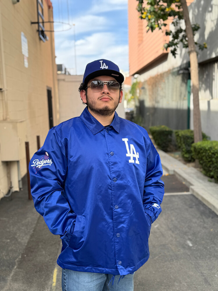 Starter LA Dodgers Men's Starter Cube's Coach Jacket Royal