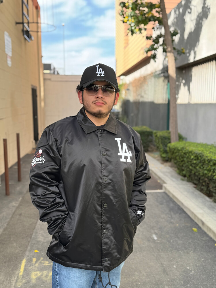 Starter LA Dodgers Men's Starter Cube's Coach Jacket Black