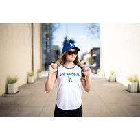 G-III Dodgers Women's G-III Strategy Tank White