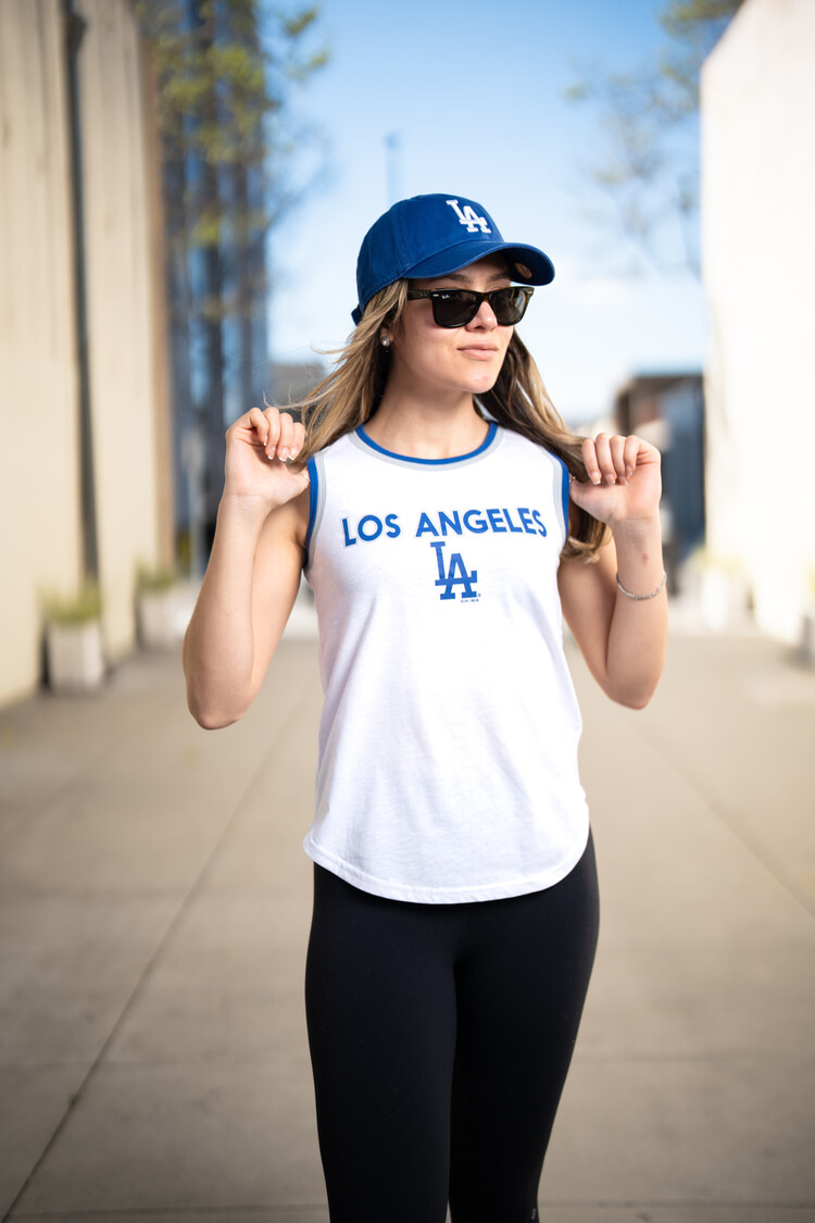 G-III Dodgers Women's G-III Strategy Tank White