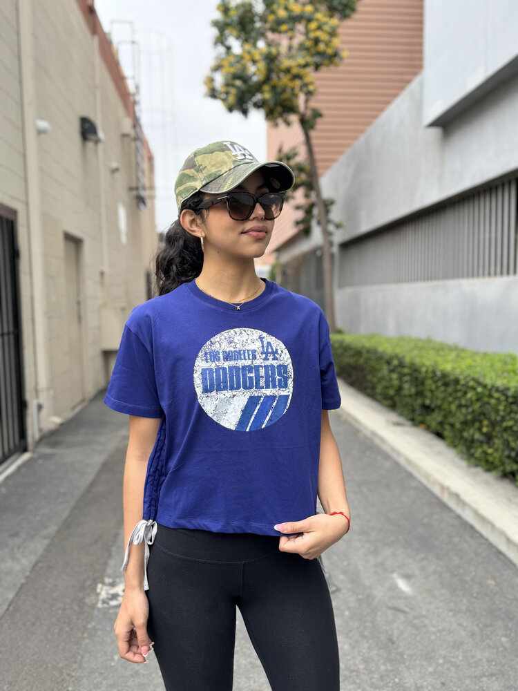 New Era LA Dodgers NE Women's Royal Summer Crew Crop Top