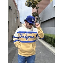 Mitchell and Ness LA Dodgers Mitchell & Ness Head Coach Hoodie Cream/Bronze
