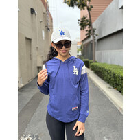 New Era LA Dodgers NE Women's Throwback Lightweight Royal Pullover Hoodie