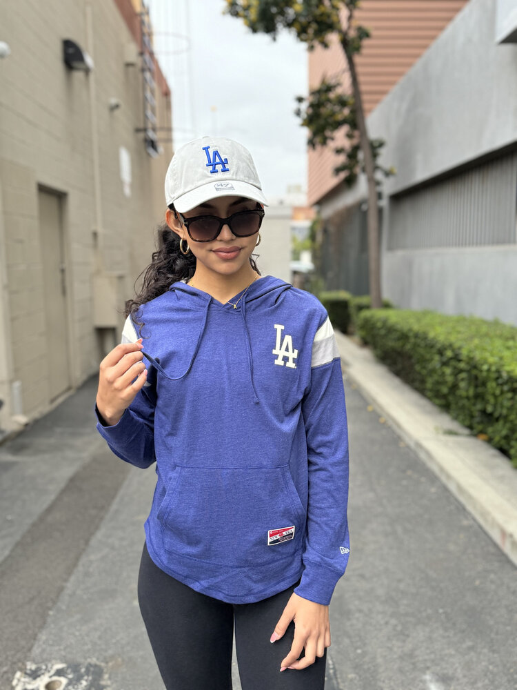 New Era LA Dodgers NE Women's Throwback Lightweight Royal Pullover Hoodie