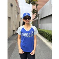 G-III LA Dodgers Women's G-III Ball Park V-Neck Tee