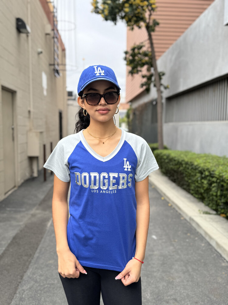G-III LA Dodgers Women's G-III Ball Park V-Neck Tee
