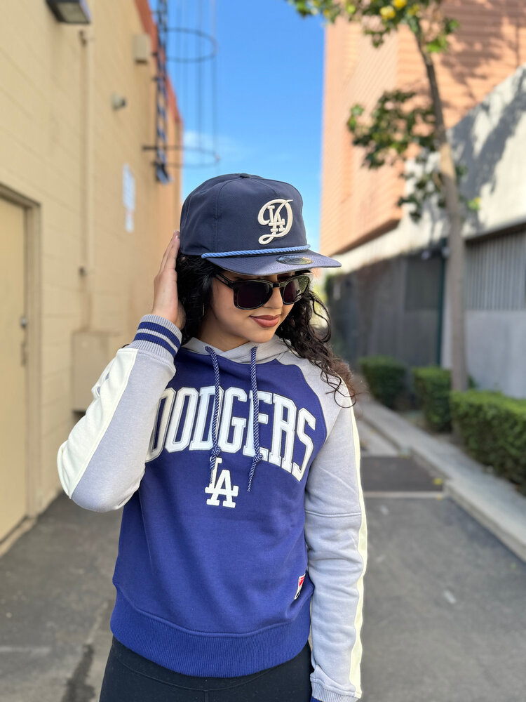 New Era LA Dodgers NE Women's Throwback Color Block Pullover Hoodie