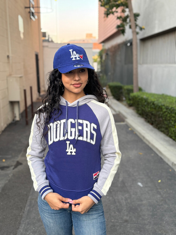 New Era LA Dodgers NE Women's Throwback Color Block Pullover Hoodie