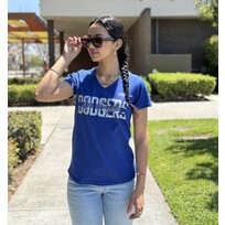 G-III LA Dodgers W GIII Batter Up Royal V-Neck