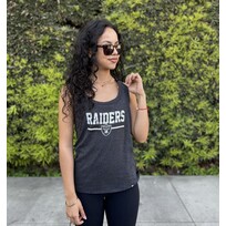 New Era Raiders W NE Heather Black Block Tank