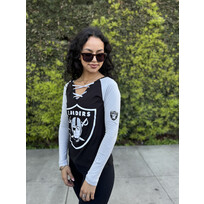 Majestic Raiders W The Lace Up L/S