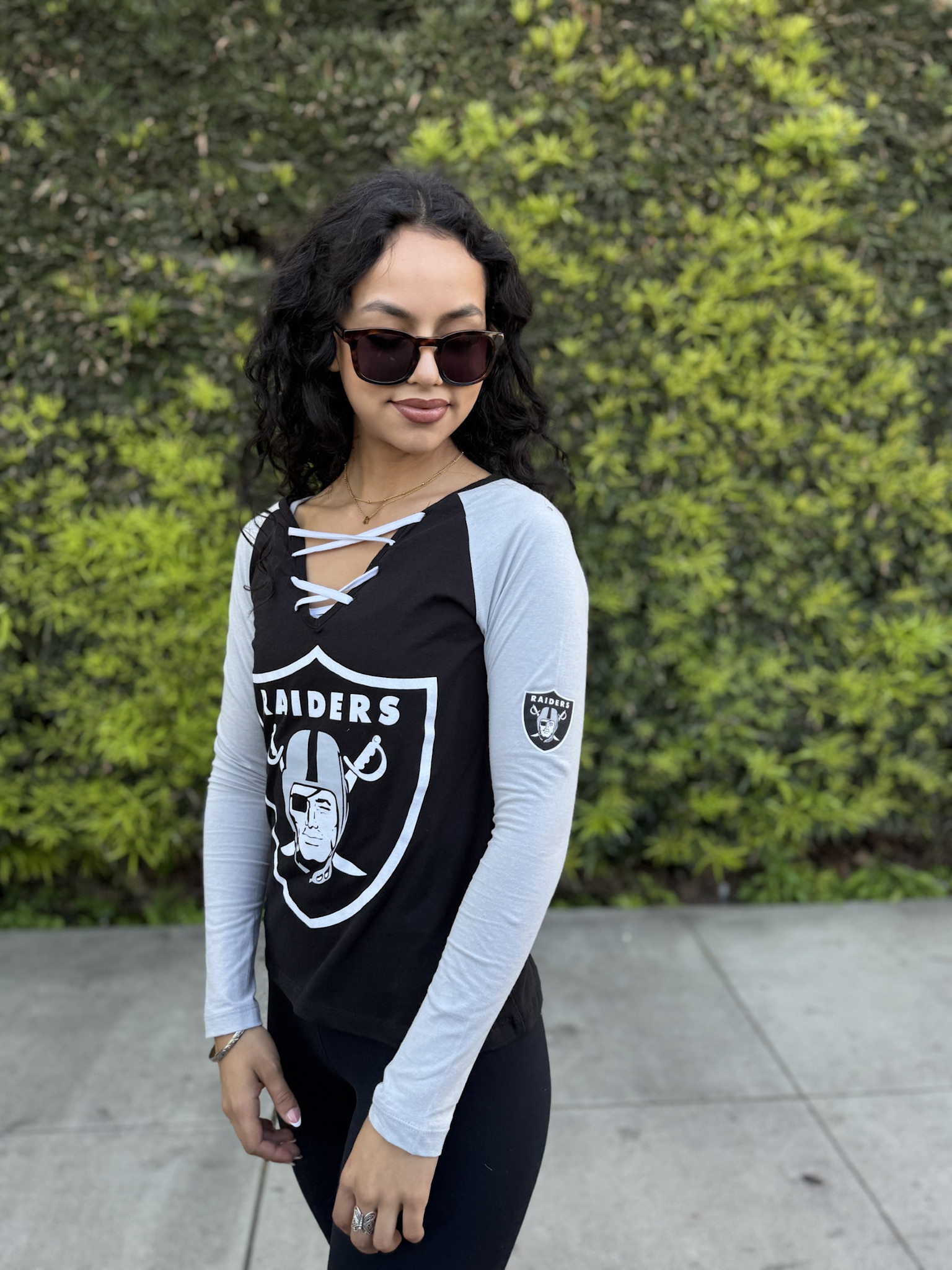 Raiders W The Lace Up L/S - The Locker Room of Downey