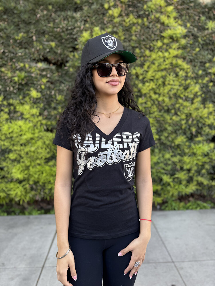 G-III NFL Raiders W GIII 1st Down Tee Black