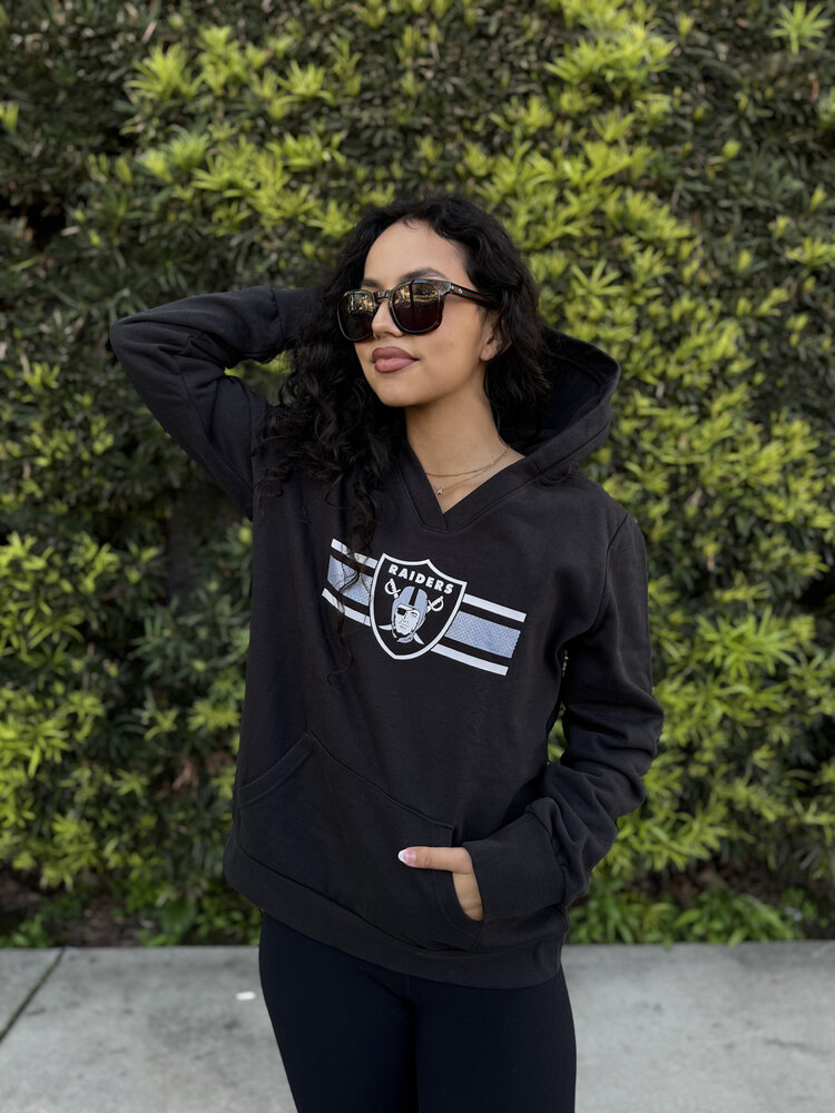 Fanatics Raiders W Stacked Stripes Hood