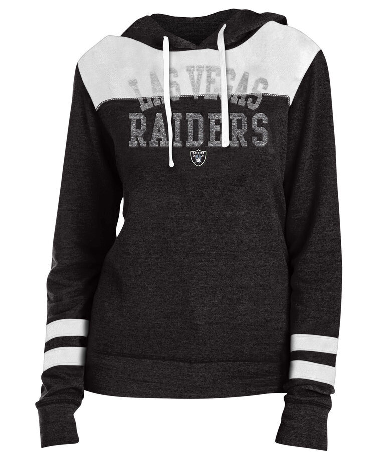 New Era Raiders W NE Heathered Long Sleeve Hoodie