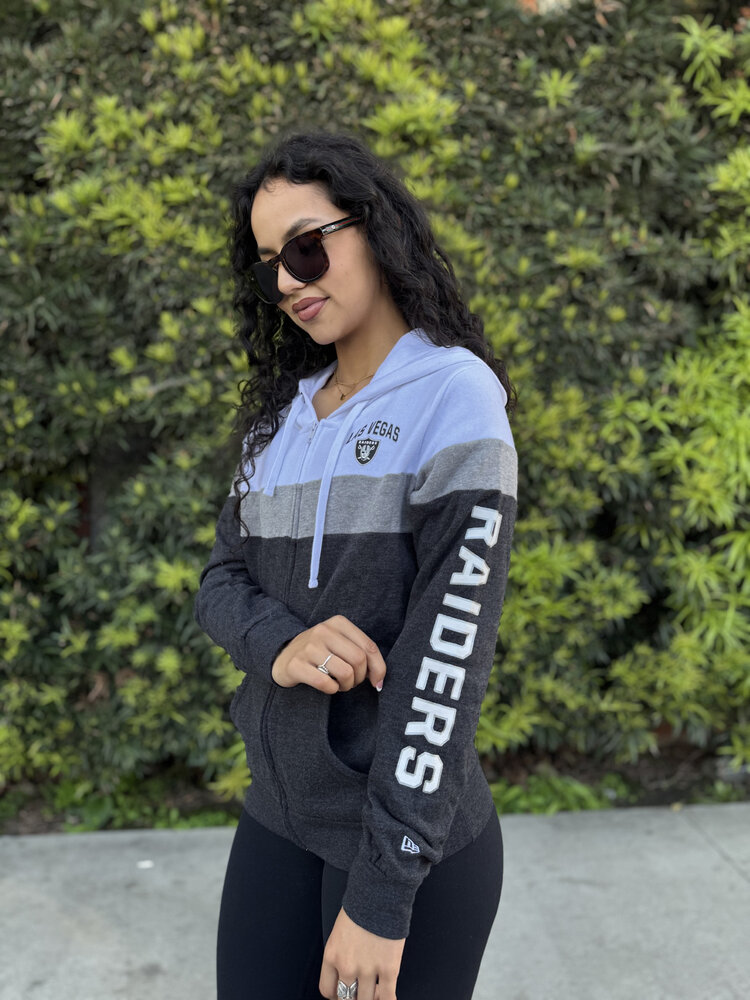 New Era Raiders W NE F/Z Color Block Hoodie