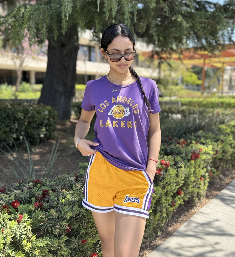 Mitchell and Ness LA Lakers M&N Womens Jump Shot Short Gold