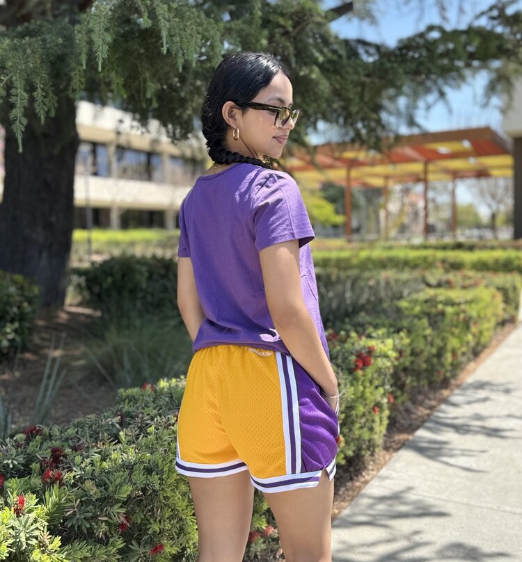 Mitchell and Ness LA Lakers M&N Womens Jump Shot Short Gold