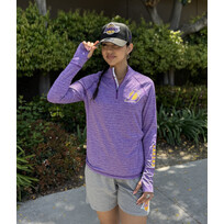 New Era LA Lakers W NE Purple Space Dye 1/4 Zip L/S