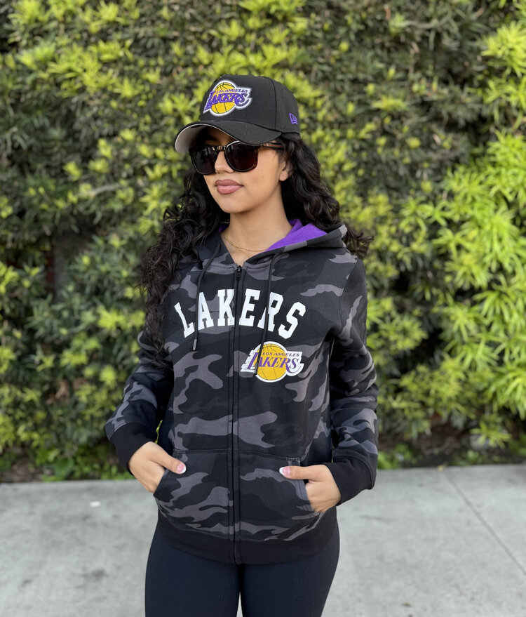 New Era LA Lakers W NE Black Camo F/Z Hood