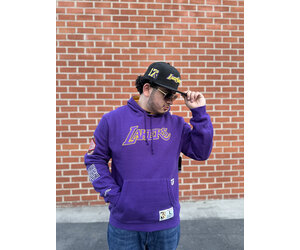 Lakers M&N Origins Fleece Hoodie Purple - The Locker Room of Downey