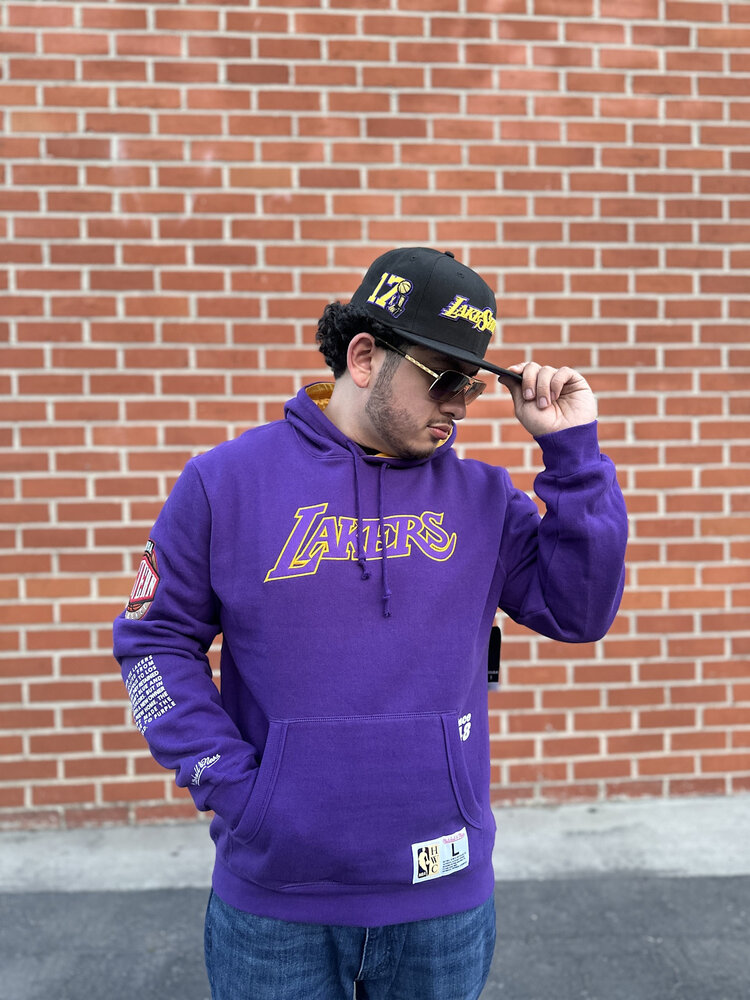 Mitchell and Ness Lakers M&N Origins Fleece Hoodie Purple