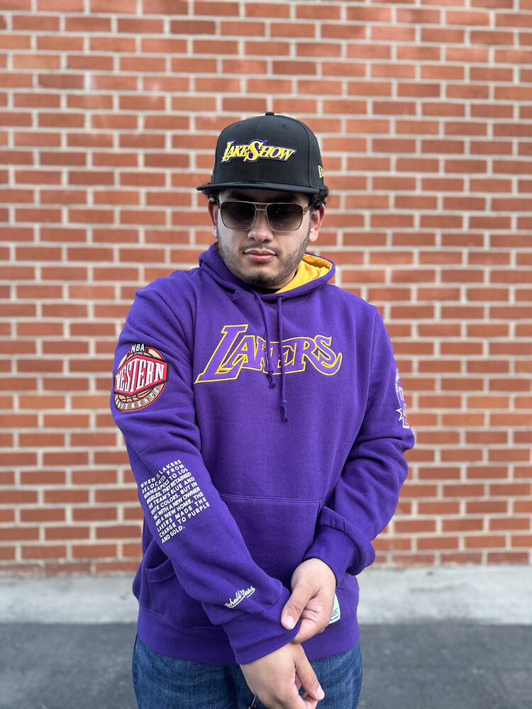 Mitchell and Ness Lakers M&N Origins Fleece Hoodie Purple