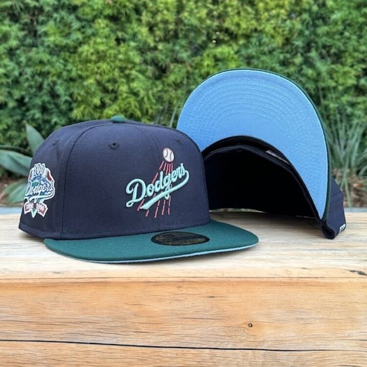 New Era Dodgers Navy/Dk Green 100th