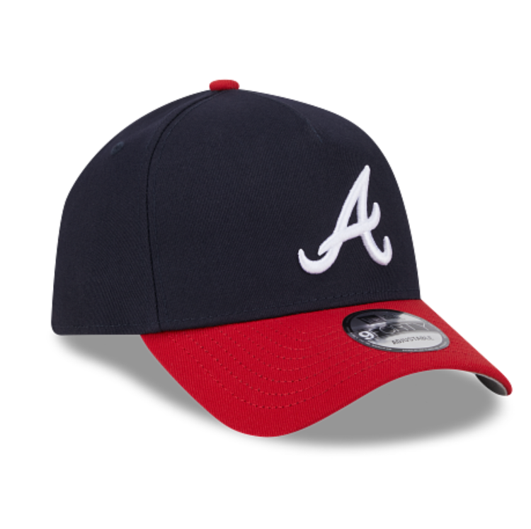 New Era Atlanta Braves Navy/Red Team 940 A-Frame