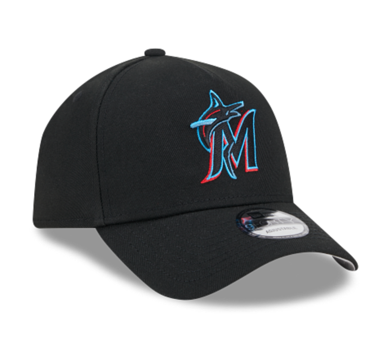 New Era Miami Marlins Black Team 940 A-Frame
