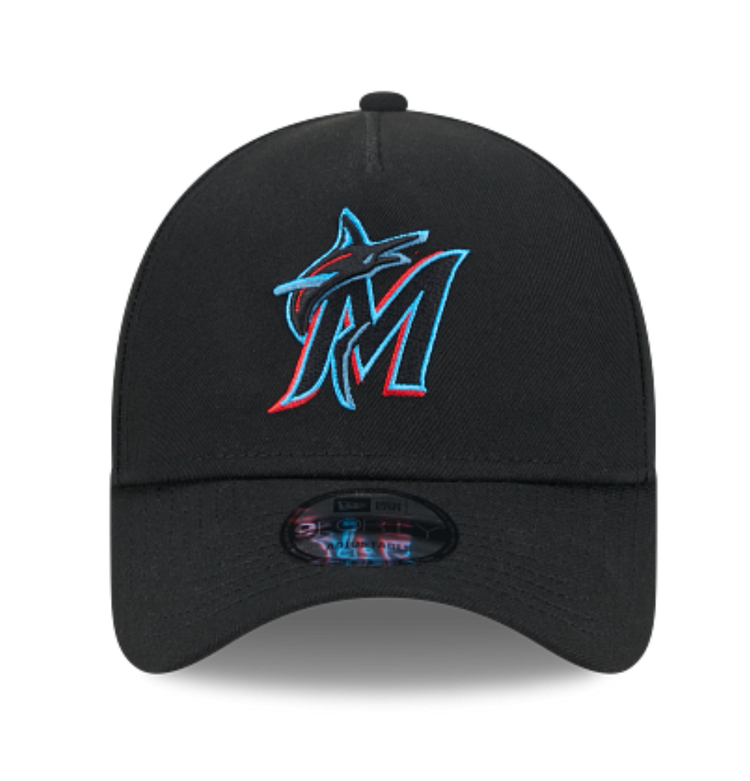 New Era Miami Marlins Black Team 940 A-Frame