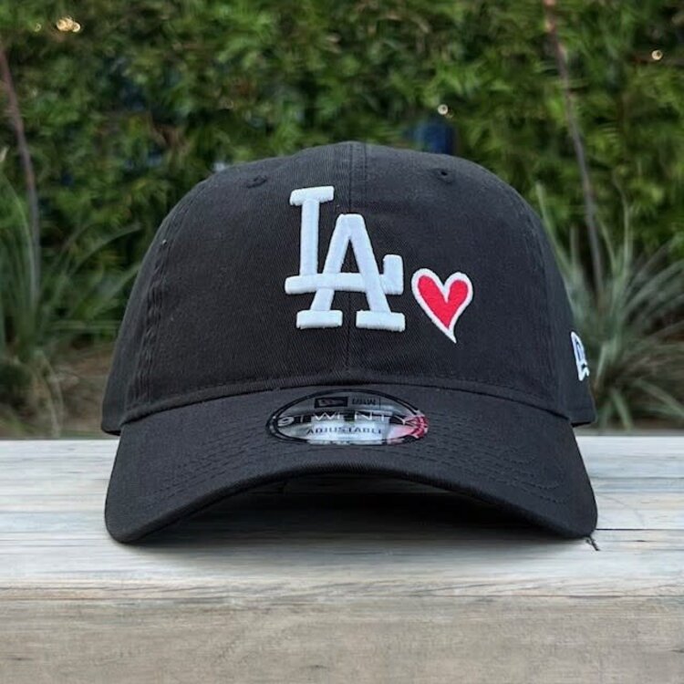 New Era LA Dodgers Black White Heart 920 Adjustable