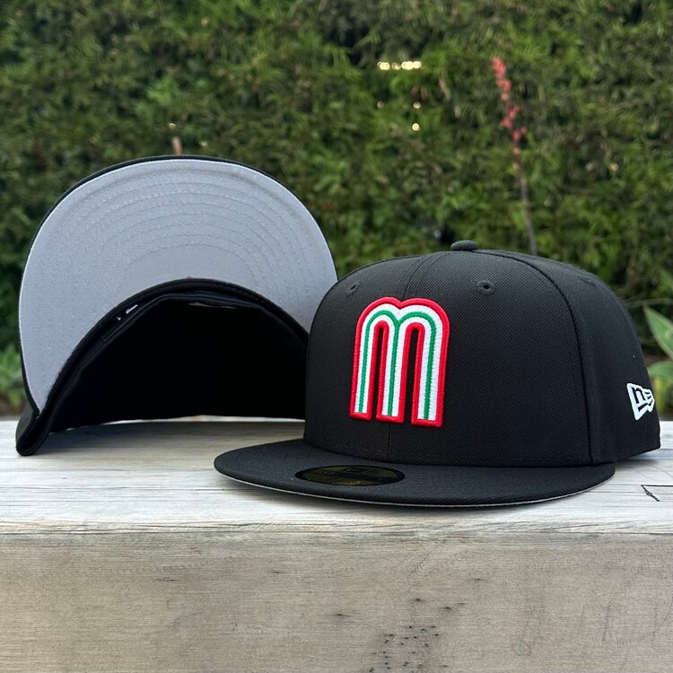New Era Mexico "M" Black Team w/Flag Gray UV