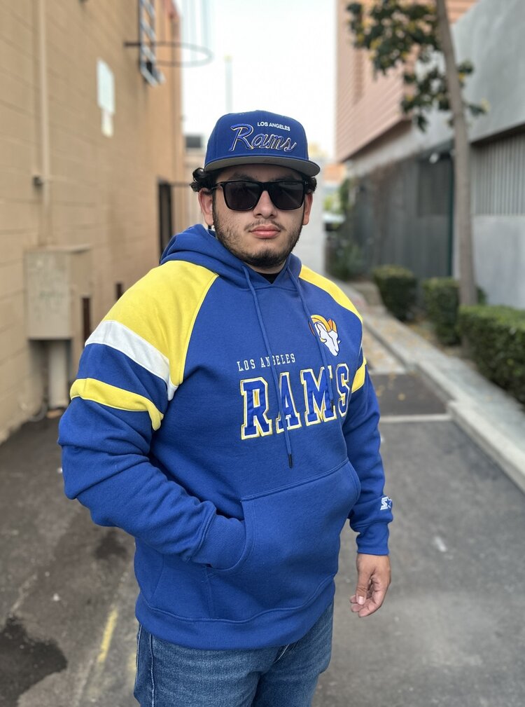 Starter LA Rams M Starter Draft Fleece Pullover Hoodie