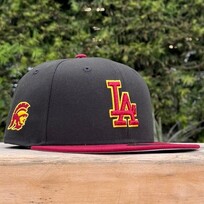 New Era LA Dodgers Black/Cardinal Tommy Trojan SP