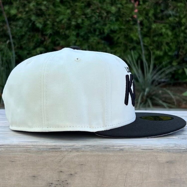 New Era LA Kings Ivory/Black Script Fitted