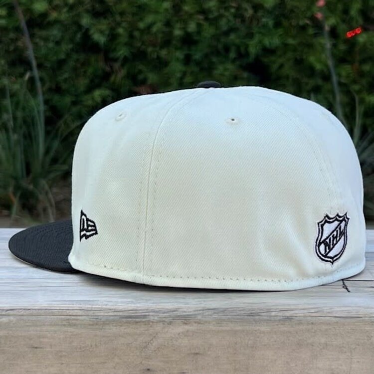 New Era LA Kings Ivory/Black Script Fitted
