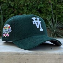 New Era LA Dodgers Upside Down Dark Green Corduroy 100th 940 A-Frame