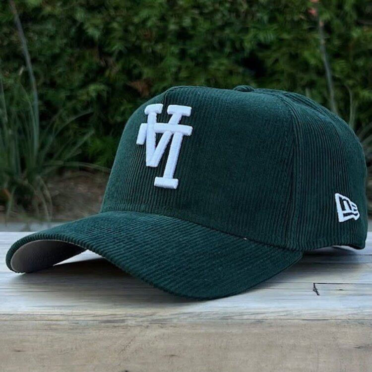 New Era LA Dodgers Upside Down Dark Green Corduroy 100th 940 A-Frame