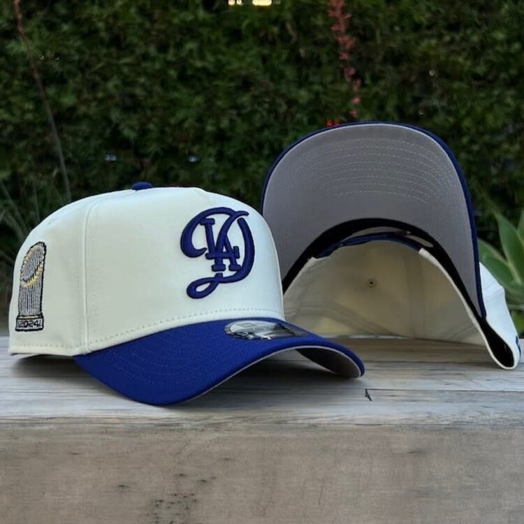 New Era LA Dodgers City Connect Ivory/Royal 2024 World Series Trophy 940 A-Frame