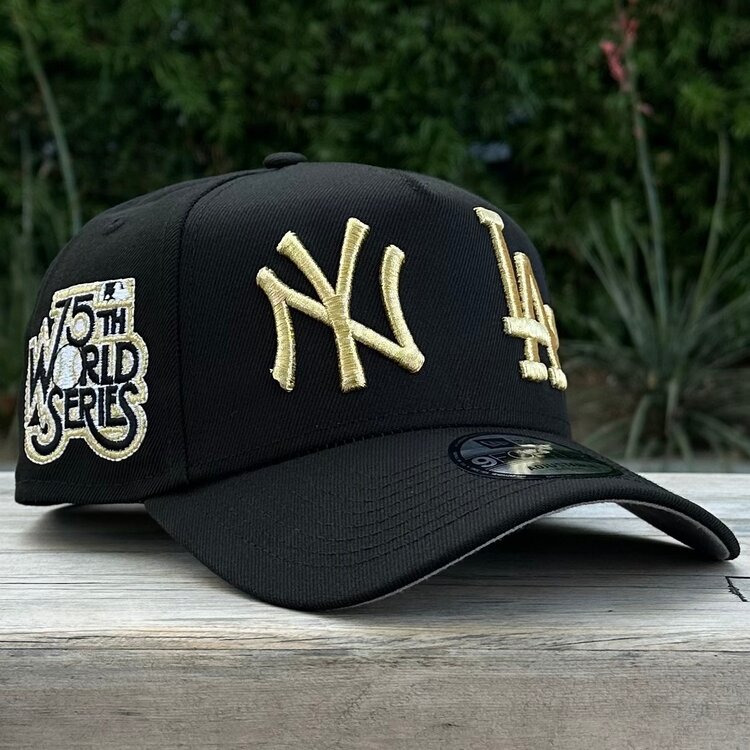 New Era NY / LA Dual Logo 75th SP Black Metallic Gold 940 A-Frame