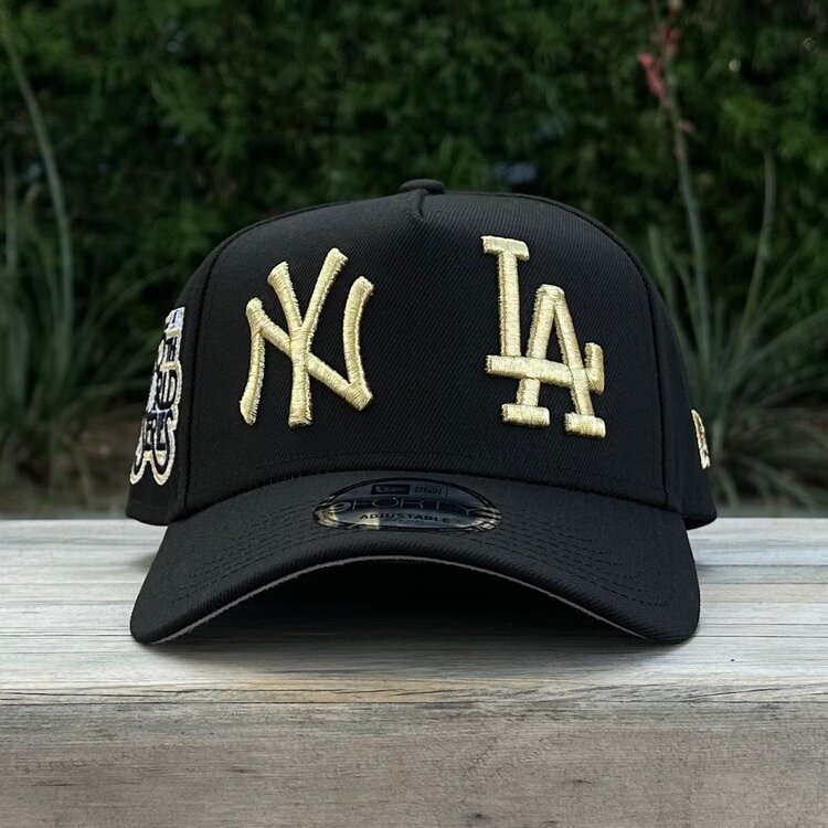 New Era NY / LA Dual Logo 75th SP Black Metallic Gold 940 A-Frame