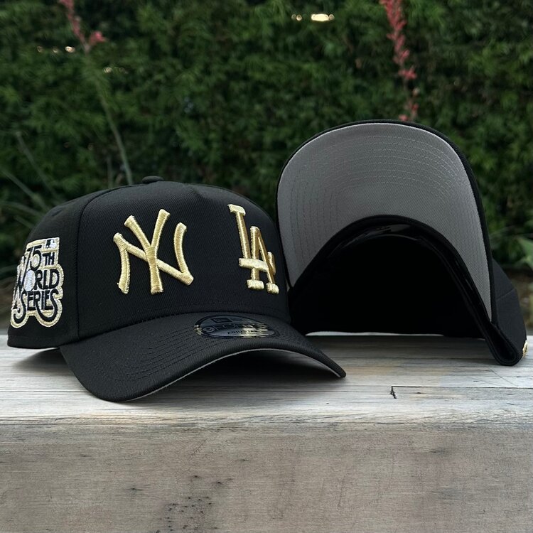 New Era NY / LA Dual Logo 75th SP Black Metallic Gold 940 A-Frame