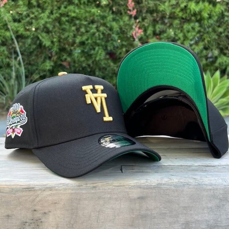 New Era LA Dodgers Upside Down Black Metallic Gold 100th Anniversary 940 A-Frame